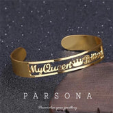 Golden Crown Customize Bangle